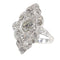 Bague 54 Bague de fiançailles vintage années 1950 en platine et or blanc 18K, diamants 58 Facettes 22133-0305