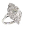 Bague 54 Bague de fiançailles vintage années 1950 en platine et or blanc 18K, diamants 58 Facettes 22133-0305