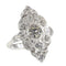 Bague 54 Bague de fiançailles vintage années 1950 en platine et or blanc 18K, diamants 58 Facettes 22133-0305