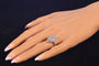 Bague 54 Bague de fiançailles vintage années 1950 en platine et or blanc 18K, diamants 58 Facettes 22133-0305