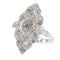 Bague 54 Bague de fiançailles vintage années 1950 en platine et or blanc 18K, diamants 58 Facettes 22133-0305