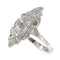 Bague 54 Bague de fiançailles vintage années 1950 en platine et or blanc 18K, diamants 58 Facettes 22133-0305