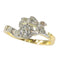 Bague 53 Belle Époque - Bague de fiançailles en platine et or jaune 18K, diamants 58 Facettes 22152-0291