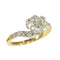 Bague 53 Belle Époque - Bague de fiançailles en platine et or jaune 18K, diamants 58 Facettes 22152-0291