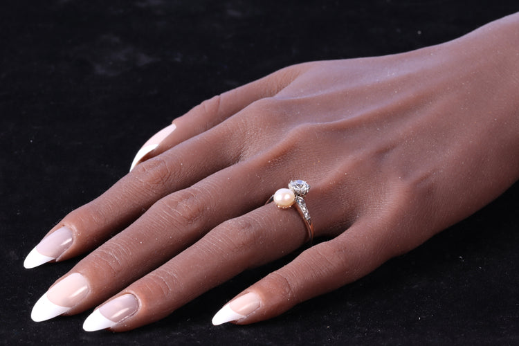 Bague 58 Bague de fiançailles 1895 en platine et or rouge 18K avec diamants 58 Facettes 22327-0067