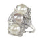 Bague 58 Bague Art déco en platine avec diamants et perles 58 Facettes 22297-0116