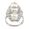 Bague 58 Bague Art déco en platine avec diamants et perles 58 Facettes 22297-0116
