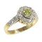 Bague 55 Bague de fiançailles vintage en or jaune 18K et diamants jaunes 58 Facettes 23081-0049