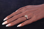 Bague 55 Bague de fiançailles vintage en or jaune 18K et diamants jaunes 58 Facettes 23081-0049