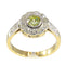 Bague 55 Bague de fiançailles vintage en or jaune 18K et diamants jaunes 58 Facettes 23081-0049
