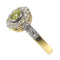 Bague 55 Bague de fiançailles vintage en or jaune 18K et diamants jaunes 58 Facettes 23081-0049