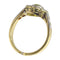 Bague 55 Bague de fiançailles vintage en or jaune 18K et diamants jaunes 58 Facettes 23081-0049