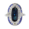 Bague 54 Bague Art déco en platine, saphirs et diamants 58 Facettes 23271-0609