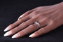 Bague 58 Bague baroque ancienne en argent et or rouge 18K à diamants 58 Facettes 23331-0140