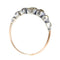 Bague 58 Bague baroque ancienne en argent et or rouge 18K à diamants 58 Facettes 23331-0140