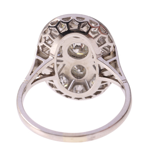 Bague 58 Bague Art déco années 1950 en platine et diamants 58 Facettes 24002-0085