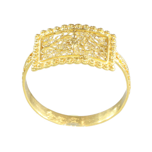 Bague 65 Bague ancienne georgienne en or jaune 18K, vers 1780 58 Facettes 24121-0303