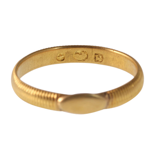 Bague 61 Alliance ancienne - Bague en or jaune 18K, vers 1700 58 Facettes 24121-0302
