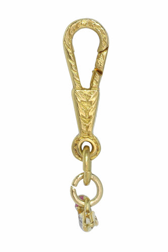 Pendentif Art déco - Pendentif pipe en or jaune 18K, platine, diamants et rubis 58 Facettes 24030-0369