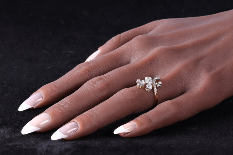 Bague 52 Bague Belle Époque croisée en or 18K et diamants 58 Facettes 24121-0294