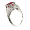 Bague 52 Bague Art déco - Rubis birman 3,19 ct et diamants en platine 58 Facettes 16319-0014