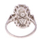 Bague 56 Bague vintage années 1950 Art déco en platine et diamants 58 Facettes 24002-0086