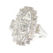 Bague 56 Bague vintage années 1950 Art déco en platine et diamants 58 Facettes 24002-0086
