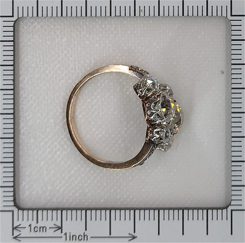 Bague 55 Bague Toi et Moi victorienne en or rouge 18K et diamants 58 Facettes 24320-0163