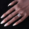 Bague 54 Art déco - Bague en platine avec diamants et rubis 58 Facettes 24289-0203