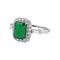 Bague 54 Bague en or blanc 18 carats avec émeraude et diamants 58 Facettes 5069573RV