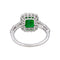 Bague 54 Bague en or blanc 18 carats avec émeraude et diamants 58 Facettes 5069573RV