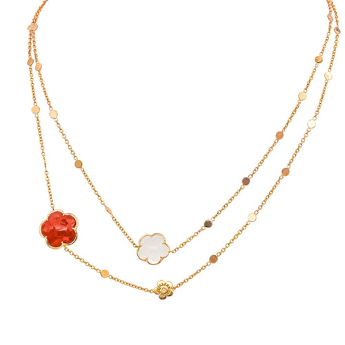 Collier Pasquale Bruni Bon Ton - Collier sautoir en or rose, cornaline et quartz 58 Facettes 5087956RV