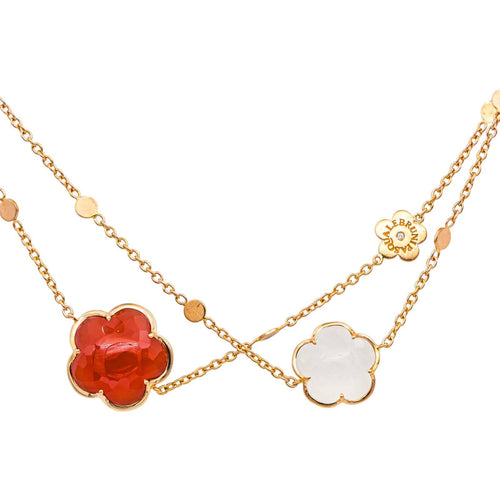 Collier Pasquale Bruni Bon Ton - Collier sautoir en or rose, cornaline et quartz 58 Facettes 5087956RV