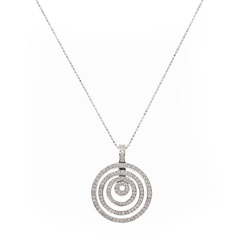 Collier Collier pendentif en or blanc 18 carats serti de diamants 58 Facettes 4673465RV