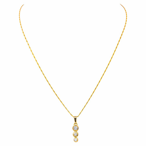 Collier Collier pendentif en or jaune 18 carats et diamants 58 Facettes 4286083CN
