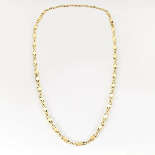 Collier Cartier - Rare Sautoir Vintage Maillons Etriers en or jaune 58 Facettes VER0043