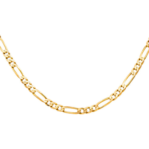 Collier Collier maille Figaro en or rose 18 carats 58 Facettes 4791188CN
