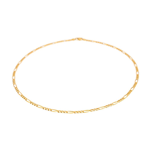 Collier Collier maille Figaro en or rose 18 carats 58 Facettes 4791188CN