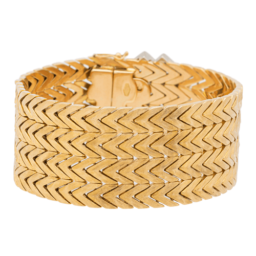 Bracelet Bracelet manchette en or jaune et or blanc, diamants 58 Facettes 1165771CN