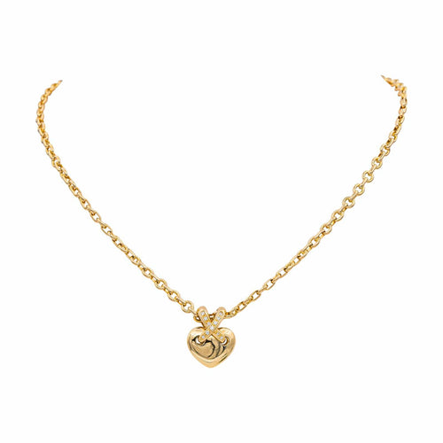 Collier Chaumet Cœur Liens - Collier en or jaune et diamants 58 Facettes 4830540CN
