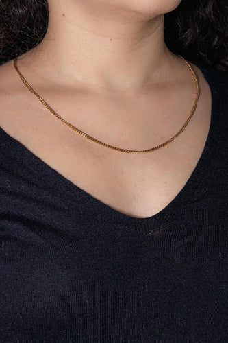 Collier Collier maille gourmette en or rose 18 carats 58 Facettes 4823765CN