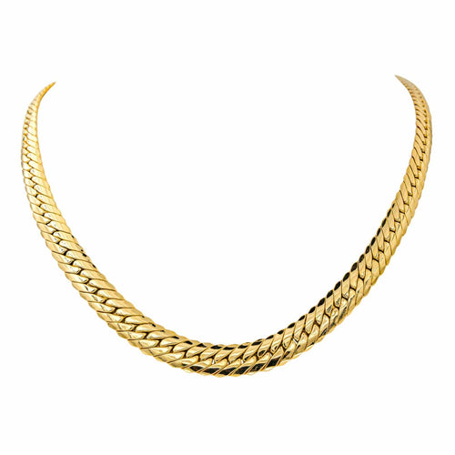 Collier Collier maille anglaise en or jaune 18 carats 58 Facettes 4584704CN