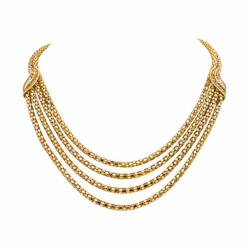 Collier Collier en or rose 18 carats 58 Facettes 4860176CN