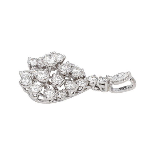 Pendentif Pendentif en or blanc 18 carats serti de diamants 58 Facettes 4776442CN