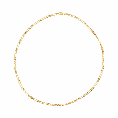 Collier Collier chaîne maille Figaro en or rose 18 carats 58 Facettes 4823794CN