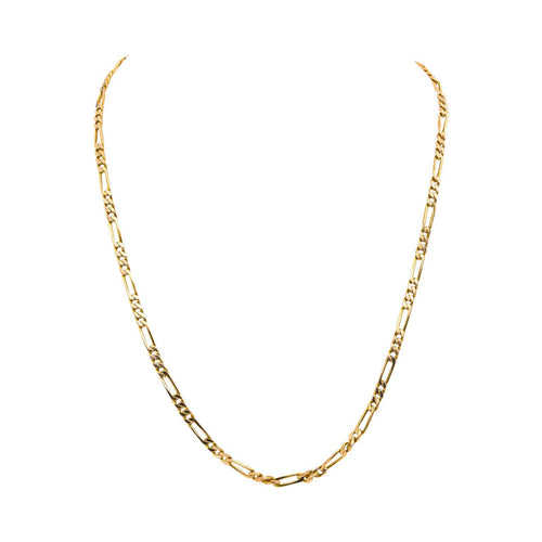 Collier Collier chaîne maille Figaro en or rose 18 carats 58 Facettes 4823794CN