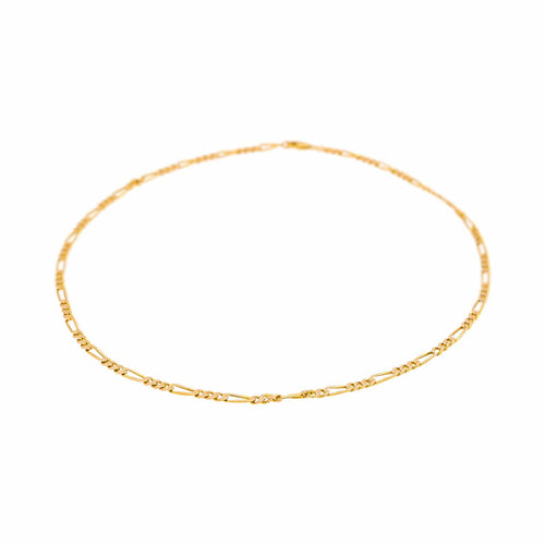 Collier Collier chaîne maille Figaro en or rose 18 carats 58 Facettes 4823794CN