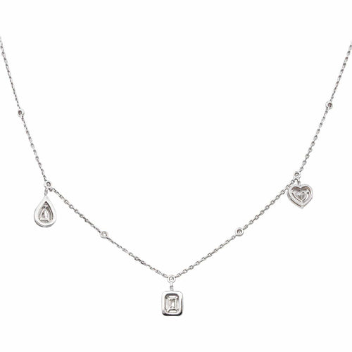 Collier Messika My Twin Trio - Collier en or blanc 18 carats et diamants 58 Facettes 4914822RV