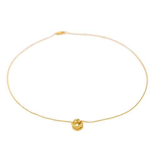 Gucci - Pendentif Ouroboros en or jaune émeraude
