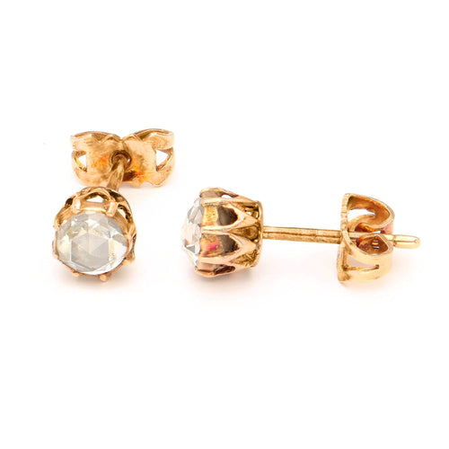 Bague Boucles d’oreilles solitaires en or 14k avec diamants taille rose 58 Facettes 15BD9B68E61D4F4BAD6E0CEF12A04AB0